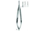 NJ Enterprises - Model TM-02-3012 - Spring Type - Micro Scissors, Flat Handles and Cross- Serration
