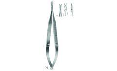 NJ Enterprises - Model TM-02-3012 - Spring Type - Micro Scissors, Flat Handles and Cross- Serration