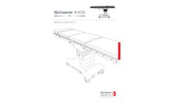 Schaerer Axis - Model 350 - Mobile Versatile Table - Brochure