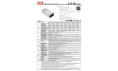 MEAN WELL - Model MSP-600 Series - 600W Single Output Medical Type Enclosed Switching Power Supply Brochure