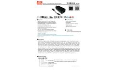 MW - Model GSM40A Series - 40W AC-DC Reliable GreenMedical Adaptor - Datasheet