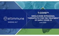 T-COVID - Single-Dose Intranasal Therapeutic for the Treatment of Early Covid-19 Brochure