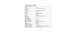 OTT SE 200 Float-Operated Shaft Encoder Water Level Sensor - Technical Data
