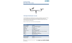 Aadcon - Model Pro10/2 - Wind Speed and Direction Sensors - Technical Datasheet