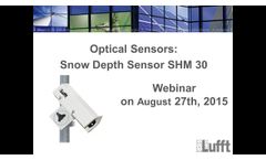 Lufft Academy Webinar: SHM 30 Snow Depth Sensor - Video