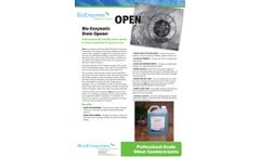 BioEnzymes - Open Natural Drain Cleaner and Unblocker - Brochure