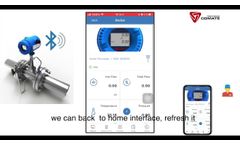 Comate flow meter parameter setting by bluetooth app - Video