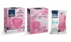 Musk - Model 021 - Pink - FFP2 NR - Disposable Folded Respirator
