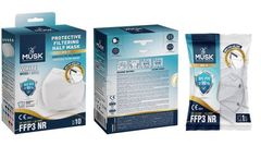 Musk - Model MSK-22 White - FFP3 NR - Disposable Folded Respirator