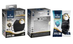 Musk - Model MSK-22 Black - FFP3 NR - Disposable Folded Respirator