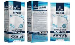 Musk - Model MKF-94 (NANO) -White -FFP2 NR - Disposable Folded Respirator