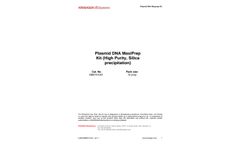 Krishgen - Model KBN101041 - Plasmid DNA MaxiPrep Kit (High Purity, Silica Precipitation) - Datasheet