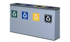ALDA - 4 Chamber Waste Sorting Bin