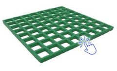 American-Grating - Model Gridwalk - 1/2" Deep X 1 1/2" Square Mesh Molded Grating