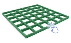 American-Grating - Model Gridwalk - 1/2" Deep x 2" Square Mesh Molded Grating