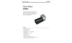 Moteck - Model DKM1 - DC Gear Motor - Datasheet