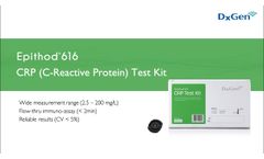 Epithod 616 CRP Test (w voice guide), Point-Of-Care Testing, DxGen Corp. - Video