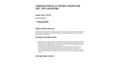 Ambler Surgical - Model 43-220 - 2 Inch House Cutoff Adapter - Instructions for use