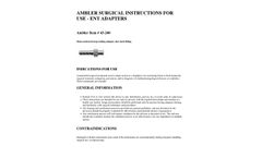 Acera Surgical - Model 43-240 - Luer-Lock Fitting Sinus Suction Forceps Tubing Adapter - Instructions for use
