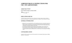 Ambler Surgical - Model 10-123 - 16.0mm Wide Blade Medium Size Laforce Adenotome - Instructions for use