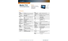 Tangent - Model Medix T15 - 15 Inch Medical Grade Tablets PC - Datasheet