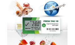 Freshliance - Model Fresh Tag 1D - LCD Single Use Temperature Datalogger with PDF Report