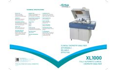 Erba - Model XL 1000 - Fully Automated Clinical Chemistry Analyzer - Brochure