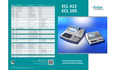 Erba - Model ECL 412 - Four Channel Semi Automatic Coagulation Analyzer - Brochure