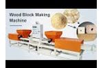 Sawdust Wood Pallet Block Making line | Compressed Wood Block Making Machine - Video