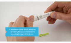 Droplet Personal Lancets/Droplet Lancing Device Instruction for Use - Video