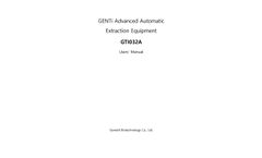 GENTi Advanced Automatic Extraction Equipment - Users Manual