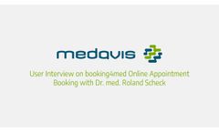 User Interview on booking4med Online Appointment Booking with Dr. med. Roland Scheck - Video