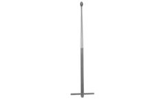 gSource - Model gS 51.7502 - Bone Curette 15 Inch Straight, Double Handed Knurled T-Handle, 11x20mm