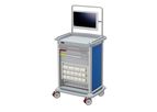 Francehopital - Model #PRE9XAEB-S - Medication Trolleys with Computer, Shutter and Bins