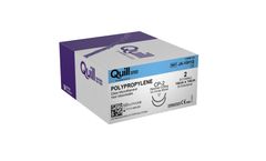Quill Barbed Suture - Model JA-1001Q - Polypropylene 2 Undyed 14cm x 14cm CP-2 Bi