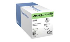 Sharpoint Suture - Model A0556N - Nylon 5-0 Black 1x18 Inch FS-3 Suture