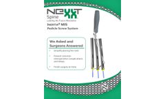 INERTIA - MIS Pedicle Screw System - Brochure