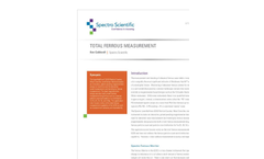 Ametek Spectro - Total Ferrous Measurement - Application Note - Brochure