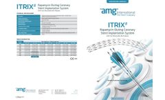 Amg - Model ITRIXII - Sirolimus-Eluting Coronary Stent Implantation System - Brochure