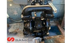 UP30 3" Metaliic AODD pump at water curtain spray booth
