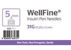 WellFine - Model 31Gauge x (0.25mm) - Insulin Disposable Pen Needle