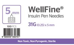 WellFine - Model 31Gauge x (0.25mm) - Insulin Disposable Pen Needle