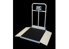 Model MX480D - Dual Ramp Folding Wheelchair Scale with Handrail