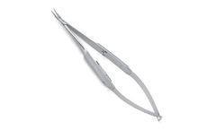 Model 26-3828 CW - Barraquer Needle Holder - Curved Delicate Jaws With Lock