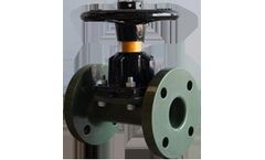 KDV-Straight Through type Diaphragm Valves - Halar Coated