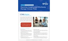 Anju - Version CTMS Master - Premier Clinical Trial Management Software - Brochure
