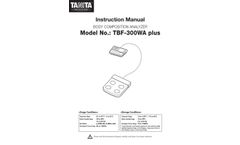 Tanita - Model TBF-300WA plus - Wrestling Body Composition Analyzer (For Wrestling Use ONLY) - Manual