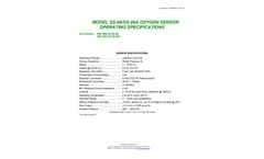 Sensoronics - Model SS-08 - Medical Oxygen Sensor - Specifications Sheet