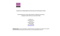 Puracyp - Model 1A2-DRE-384-001 and 1A2-DRE384-002 - Human AhR activation in 384-??-Well Format Assay Brochure