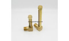 Grandmfgcn - Model GM-L-NPT12-100 - Brass tuber Oil Level Gauge Indicator